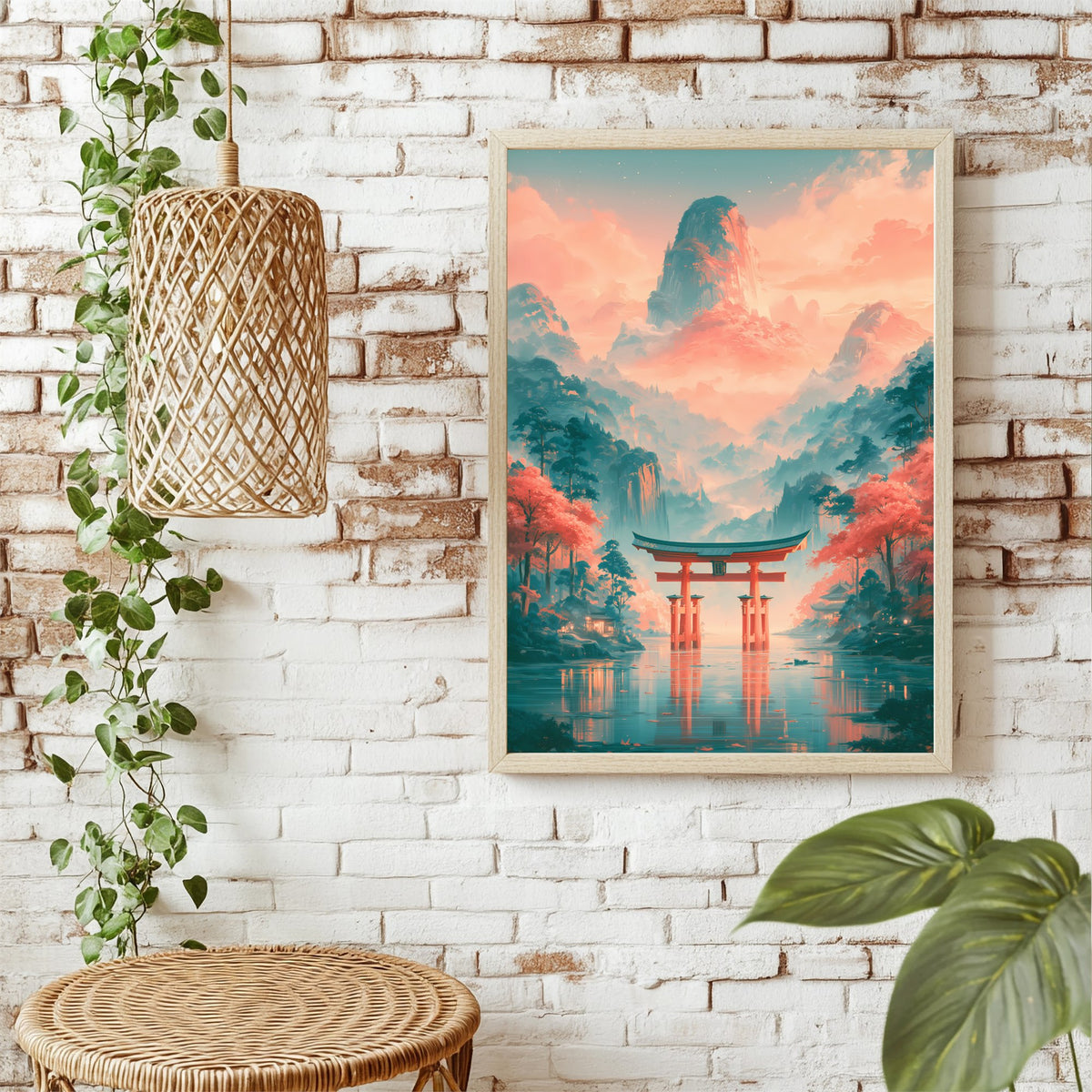Torii Tor am See Poster – Raumansicht 1
