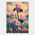 Violette Irisblüten Poster – Freisteller