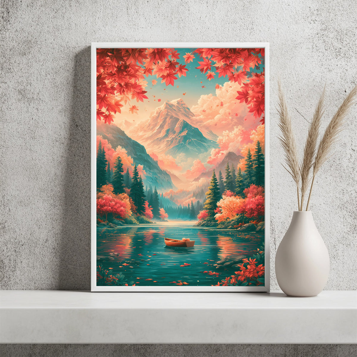 Fuji im Herbst Poster – Raumansicht 2