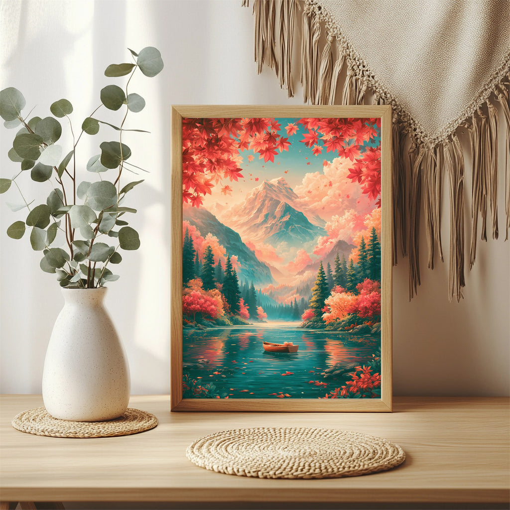 Fuji im Herbst Poster – Raumansicht 3