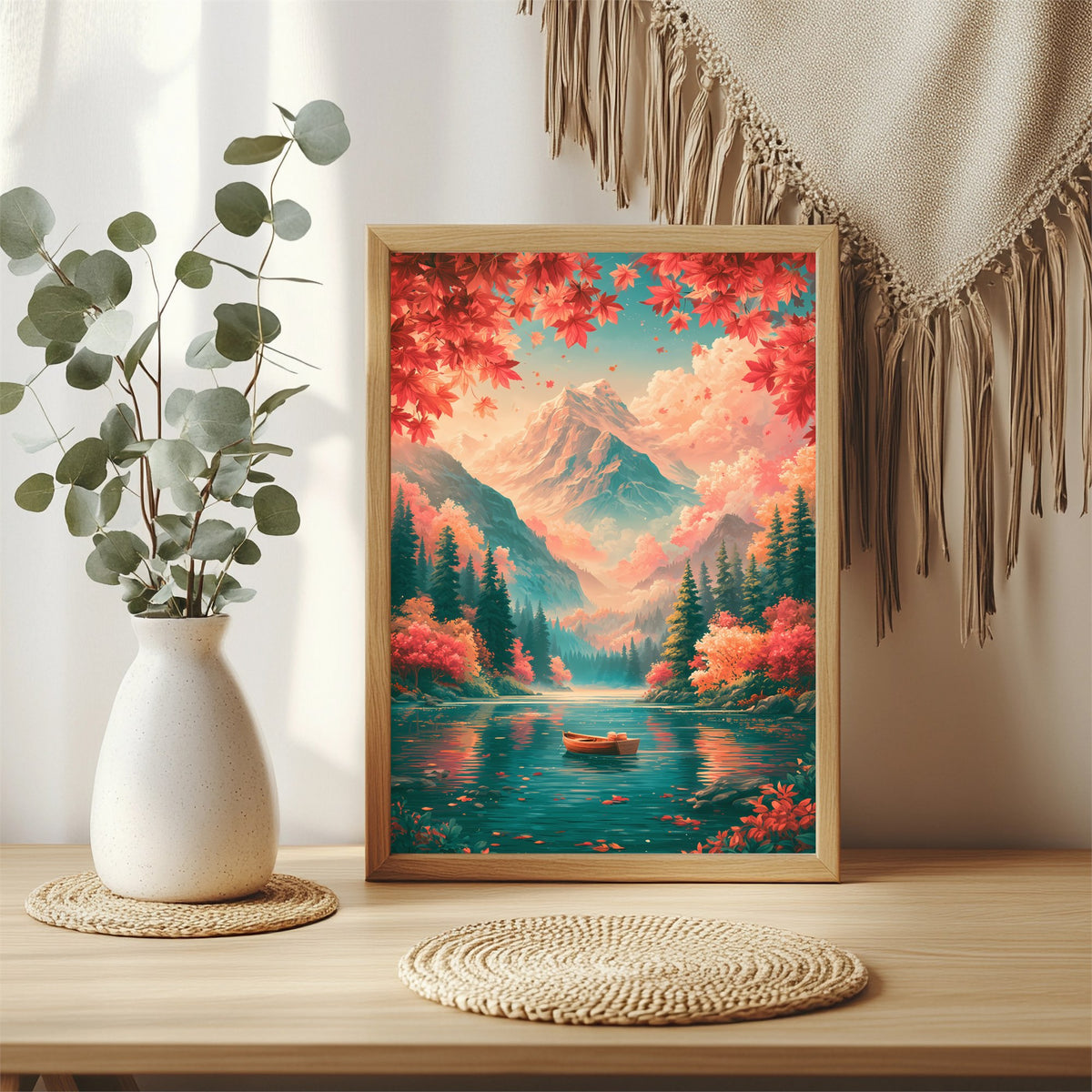 Fuji im Herbst Poster – Raumansicht 3