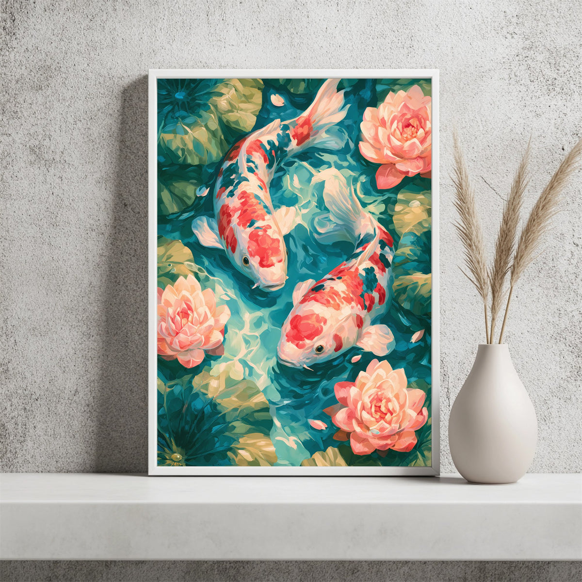 Zwei Koi Fische Poster – Raumansicht 2