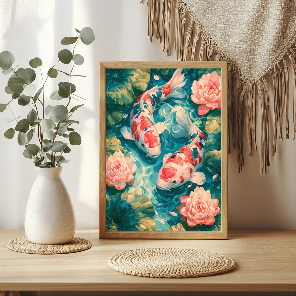 Zwei Koi Fische Poster – Raumansicht 3