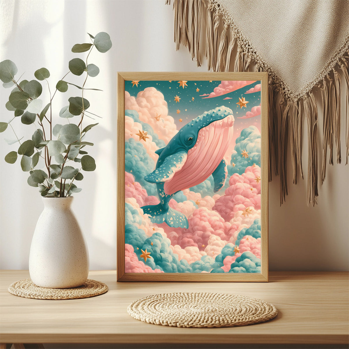 Wal zwischen Wolken Poster – Raumansicht 3