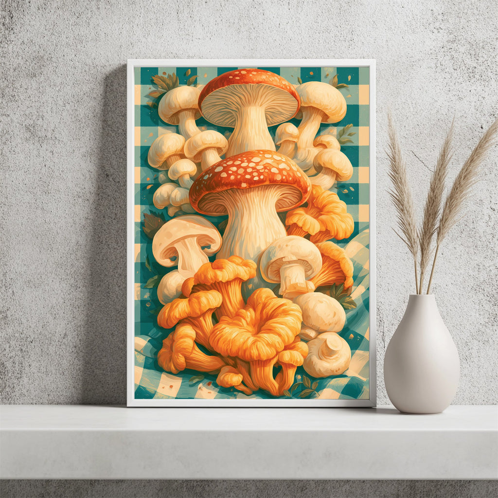 Bunte Pilzsammlung Poster – Raumansicht 2