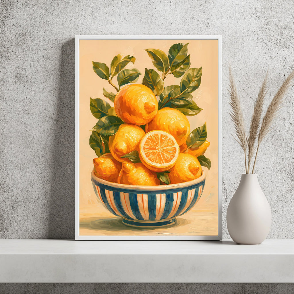 Schale mit Orangen Poster – Raumansicht 2