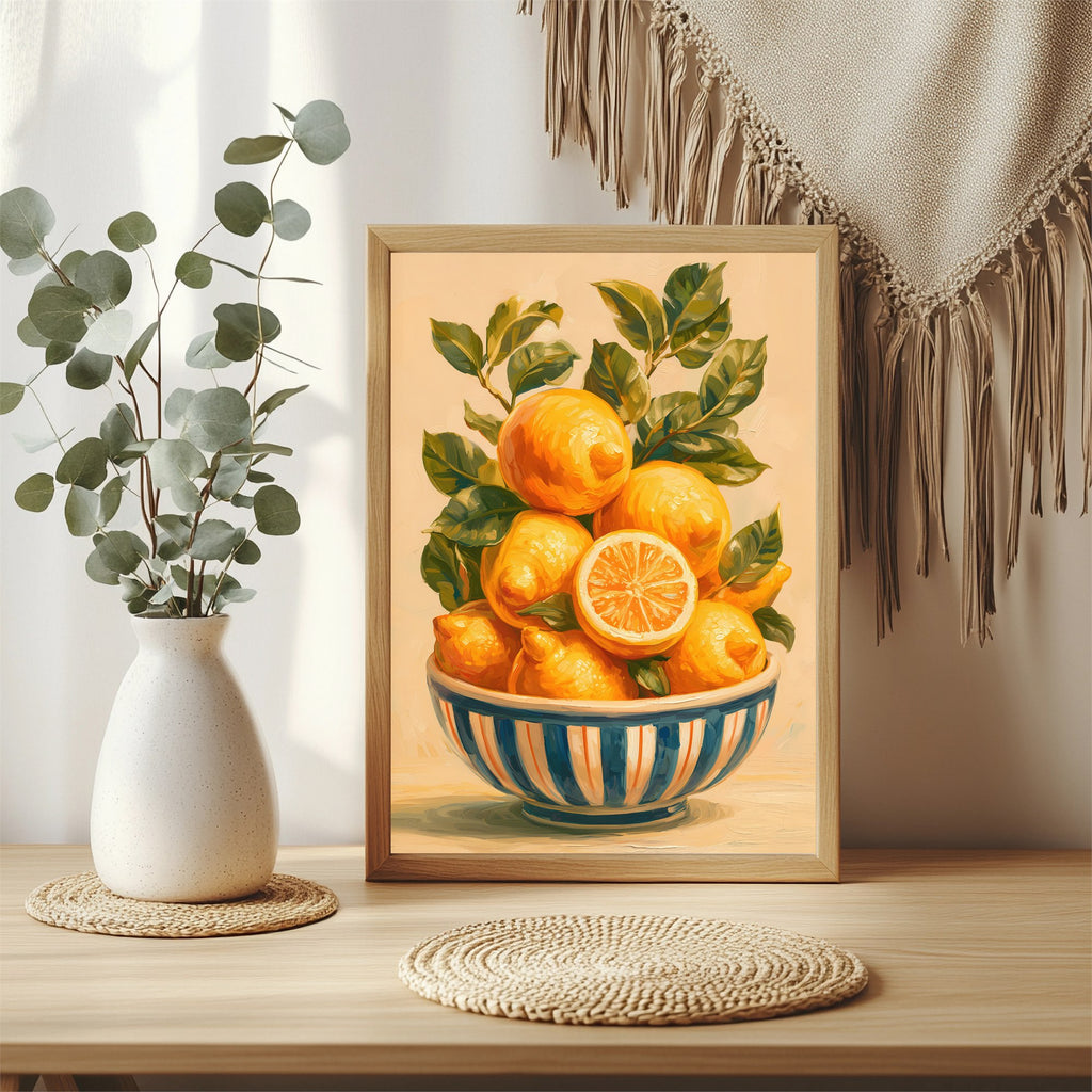 Schale mit Orangen Poster – Raumansicht 3