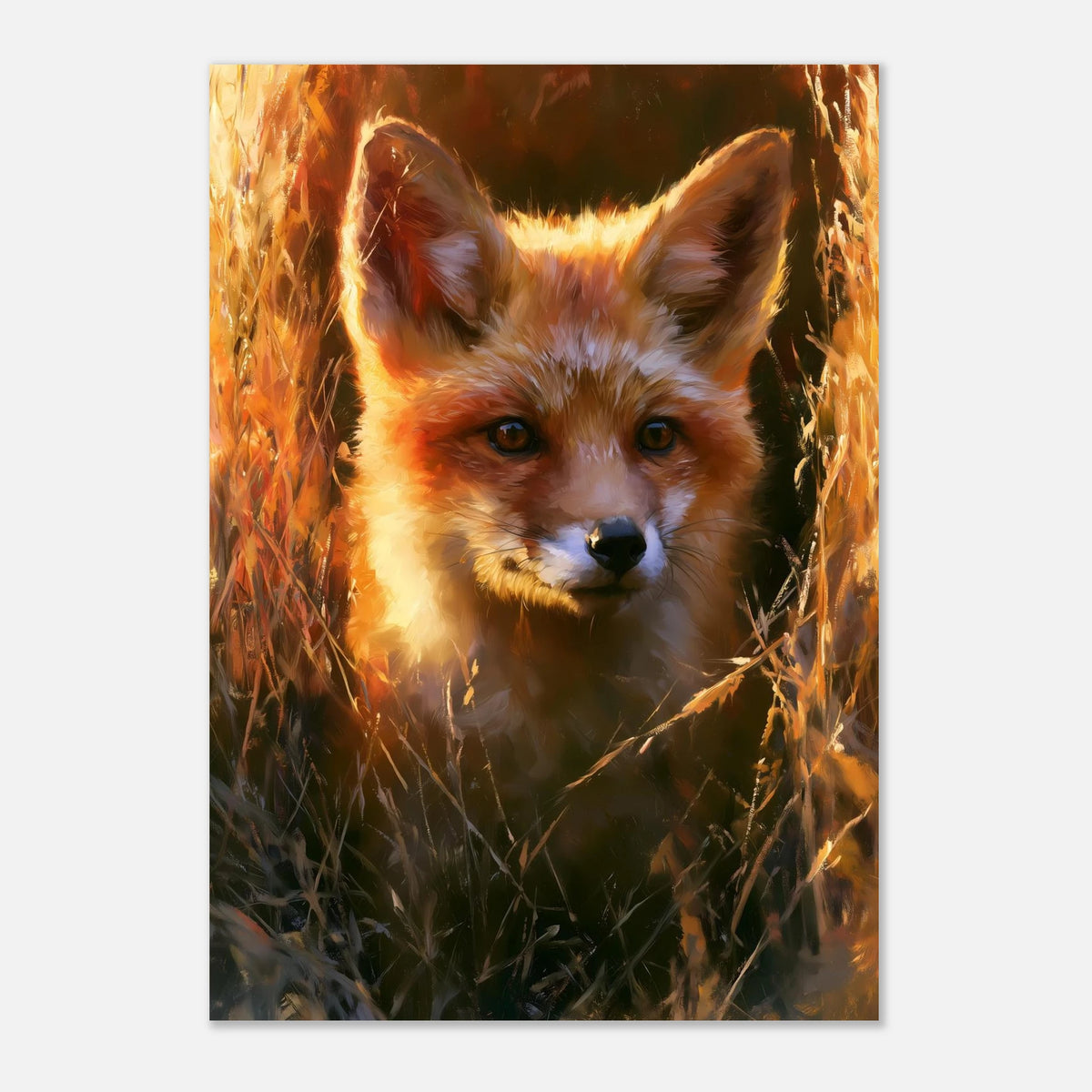 Fuchs Goldenes Licht Herbst Poster – Produktansicht 2