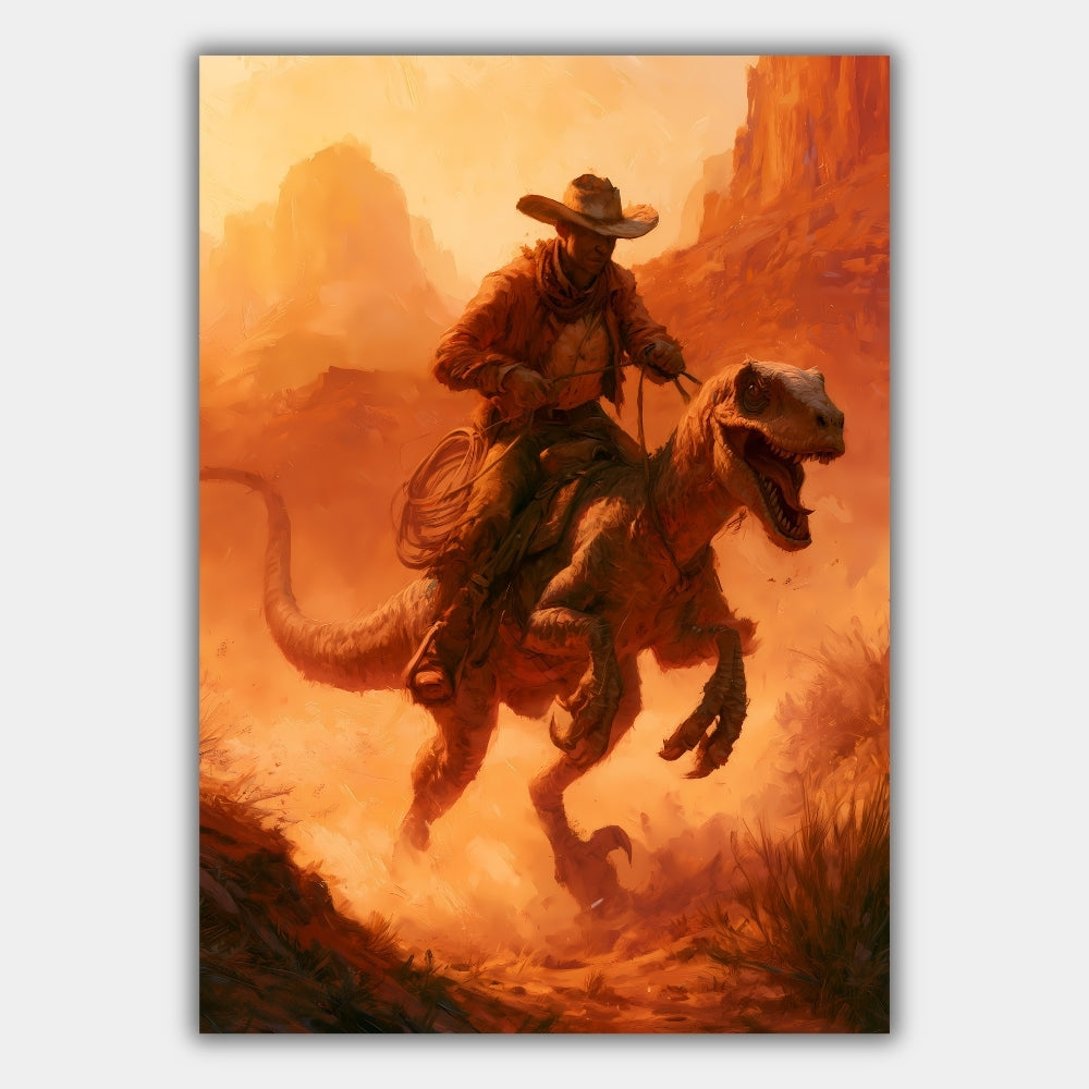 Cowboy Raptor Western Poster – Produktansicht 1