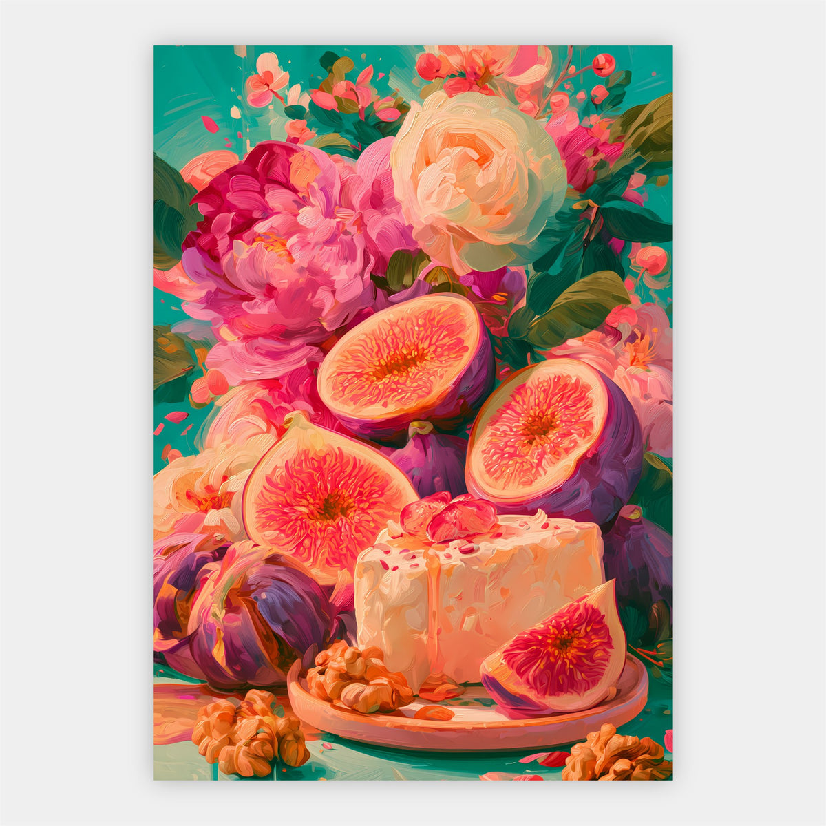 Feigen und Käse Poster – Freisteller