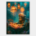 Tiefseetaucher Poker Surreal Poster – Produktansicht 1