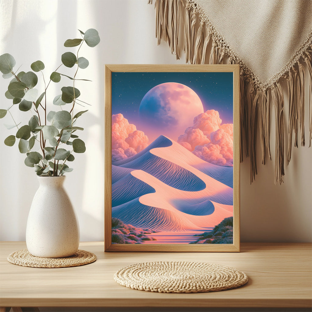 Rosa Wüstendünen Poster – Raumansicht 3