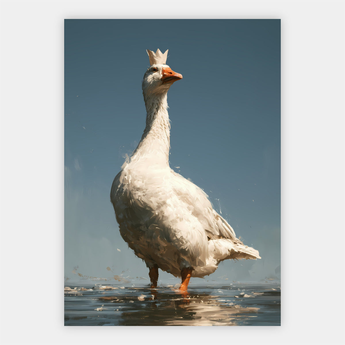Gans mit kleiner Krone Poster – Freisteller