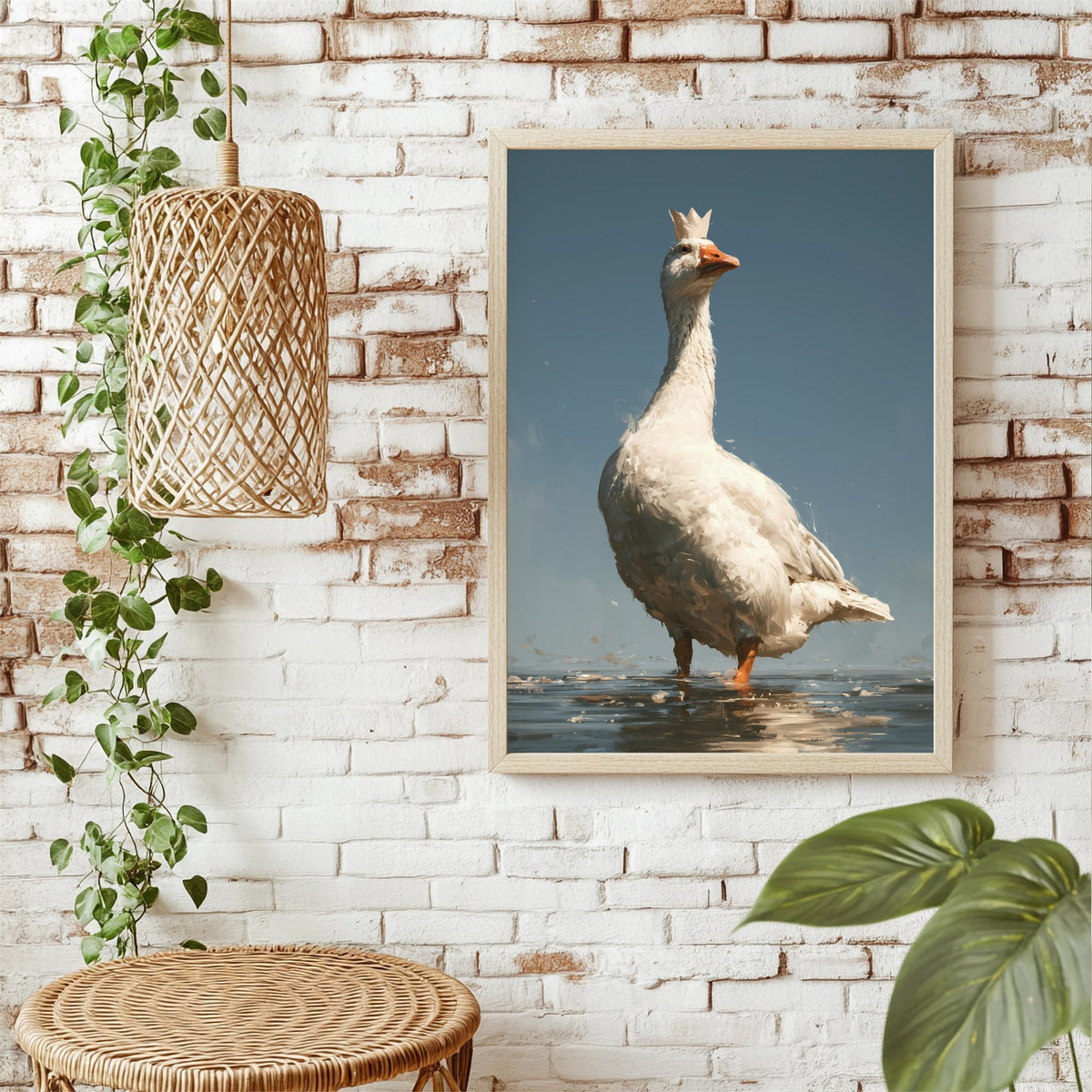 Gans mit kleiner Krone Poster – Raumansicht 1