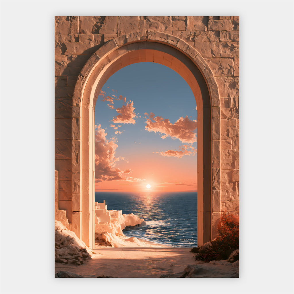 Steinbogen am Meer Poster – Freisteller