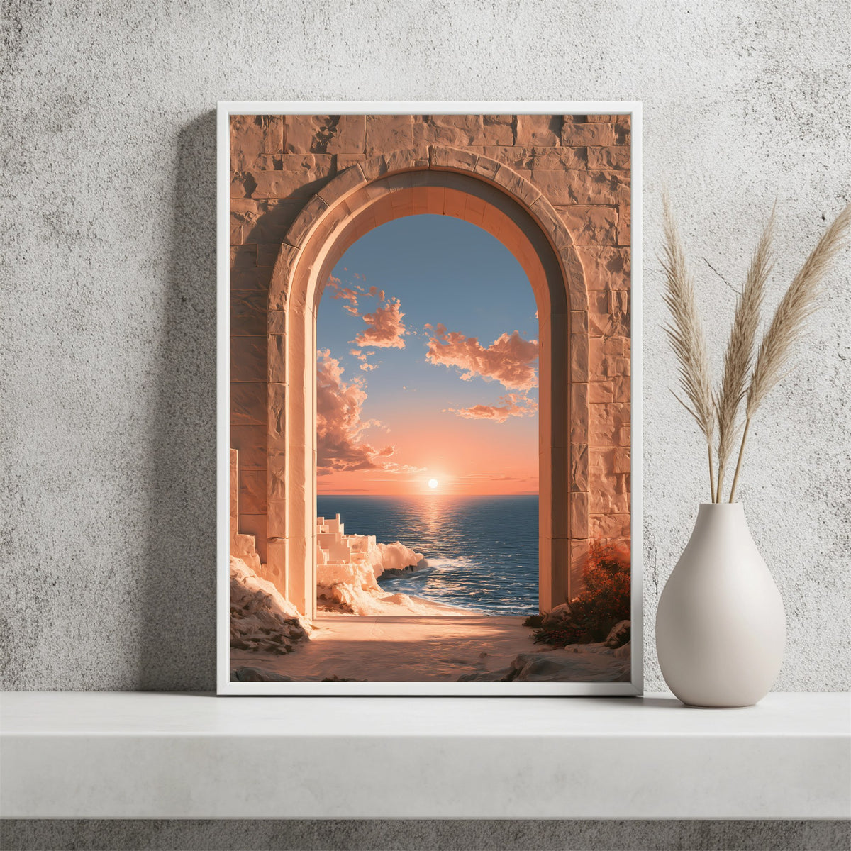 Steinbogen am Meer Poster – Raumansicht 2