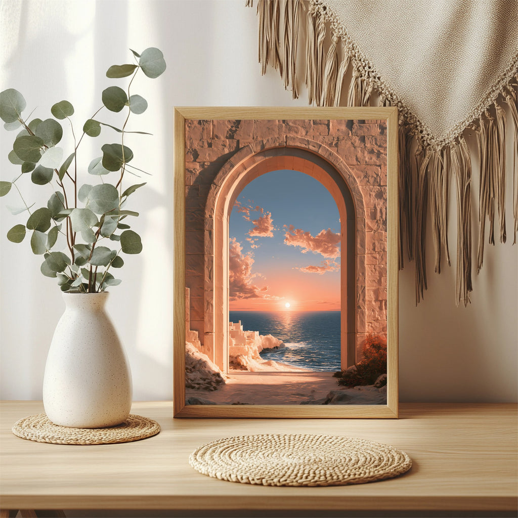 Steinbogen am Meer Poster – Raumansicht 3