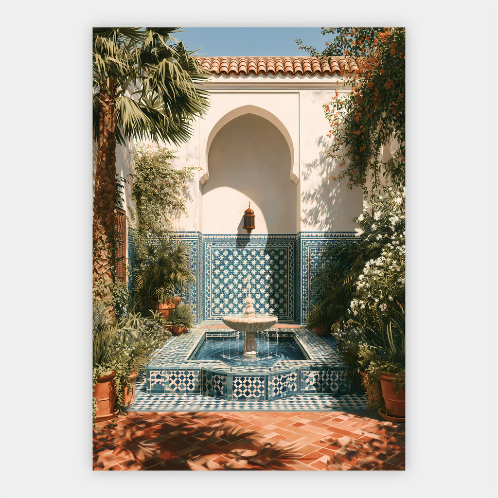 Mediterraner Innenhof Poster – Freisteller