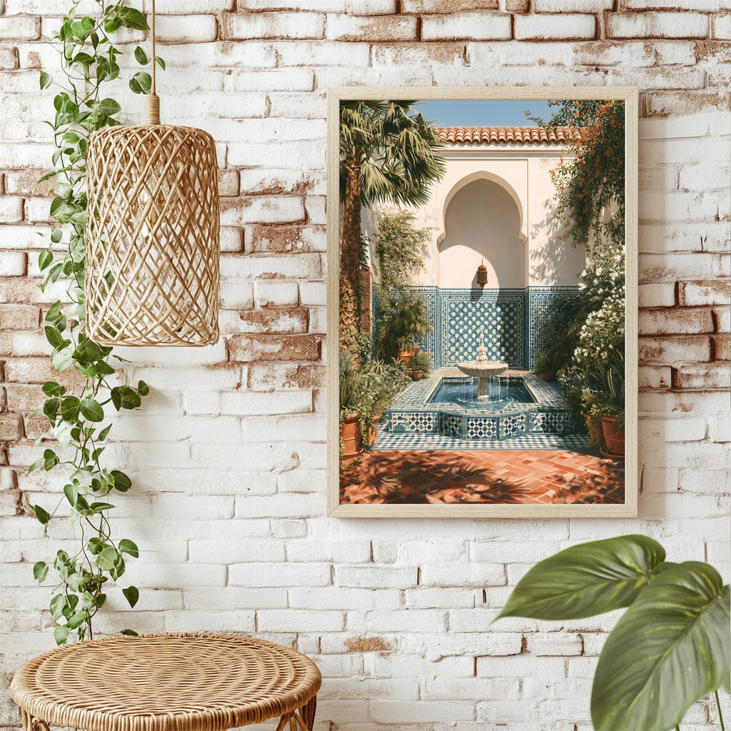 Mediterraner Innenhof Poster – Raumansicht 1
