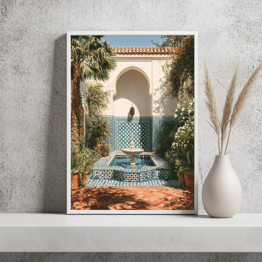 Mediterraner Innenhof Poster – Raumansicht 2