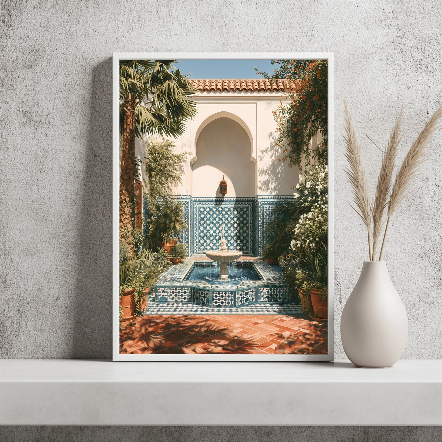 Mediterraner Innenhof Poster – Raumansicht 2