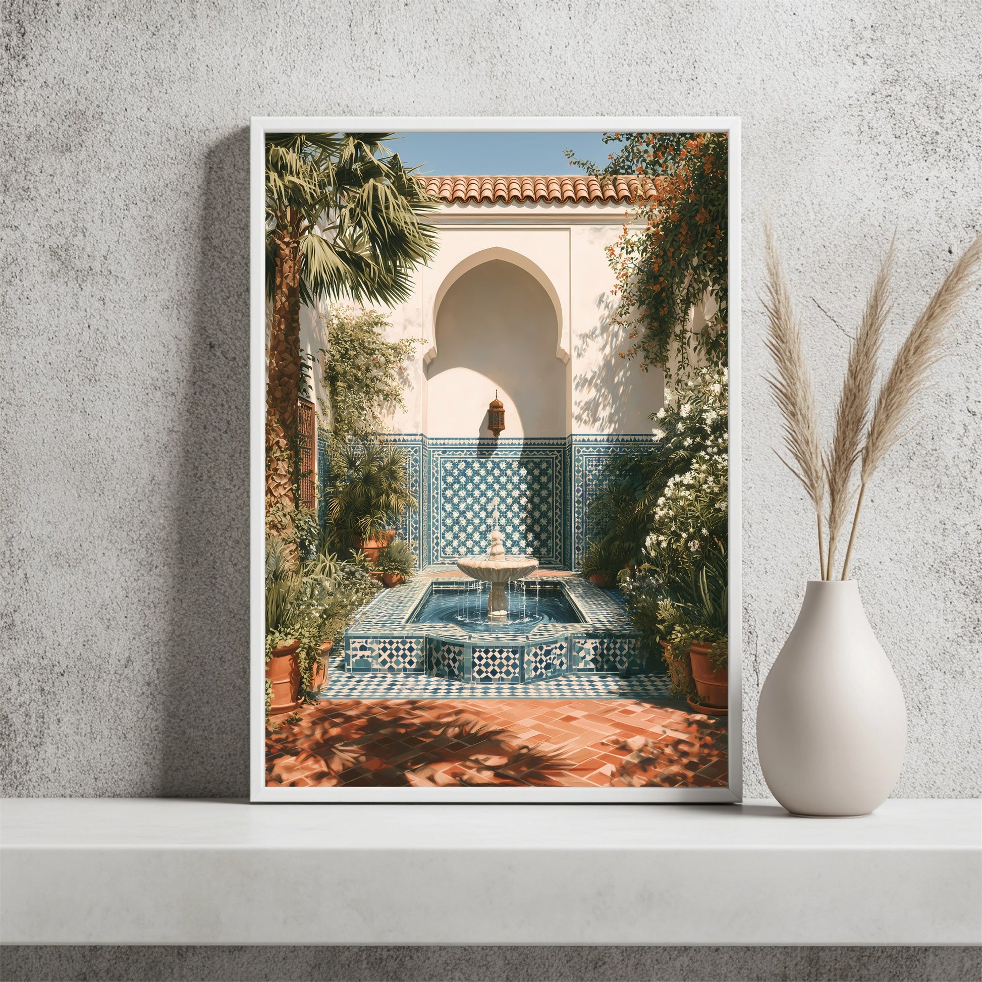 Mediterraner Innenhof Poster – Raumansicht 2