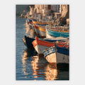 Bunte Fischerboote Poster – Freisteller