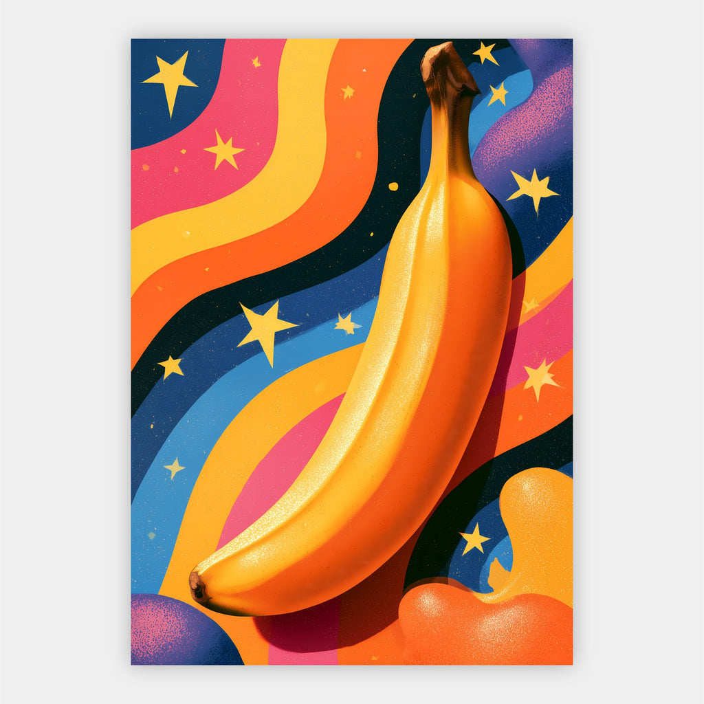 Banane im Weltraum Poster – Freisteller