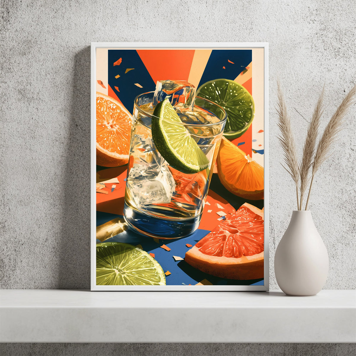 Limetten und Eisglas Poster – Raumansicht 2