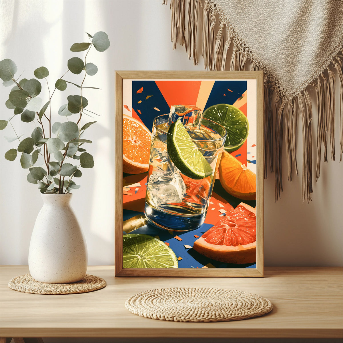 Limetten und Eisglas Poster – Raumansicht 3
