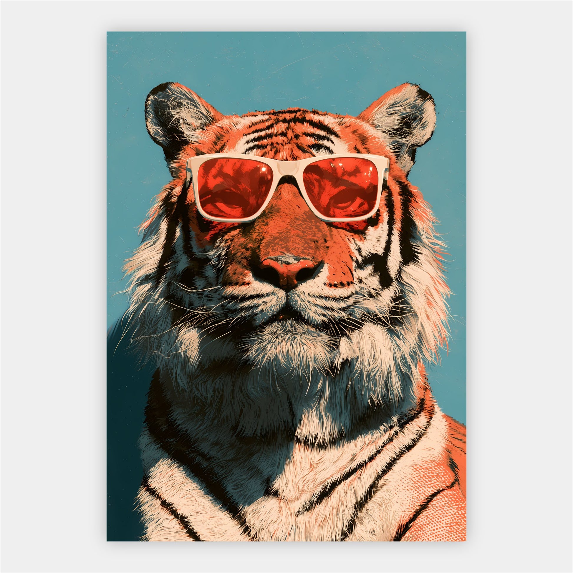 Tiger mit Sonnenbrille Poster – Freisteller