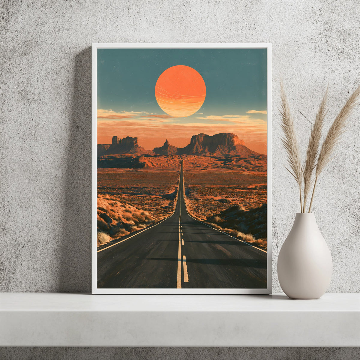 Straße durch die Wüste Poster – Raumansicht 2