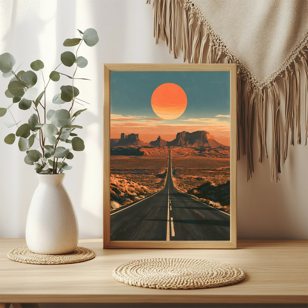Straße durch die Wüste Poster – Raumansicht 3