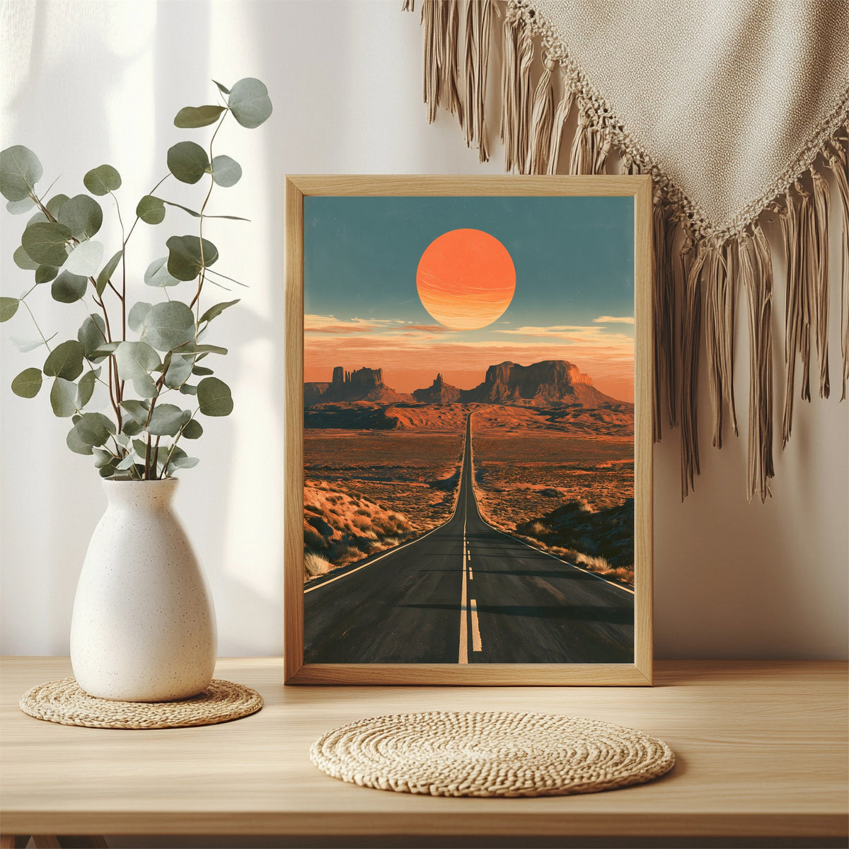 Straße durch die Wüste Poster – Raumansicht 3