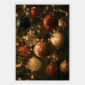 Weihnachtskugeln am Baum Poster – Freisteller