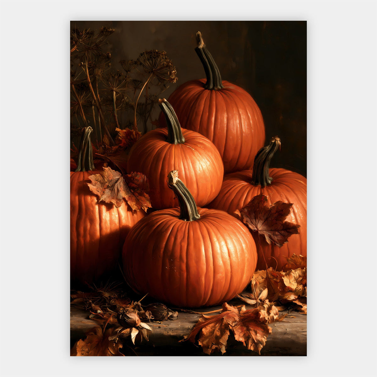 Herbstliche Kürbisse Poster – Freisteller