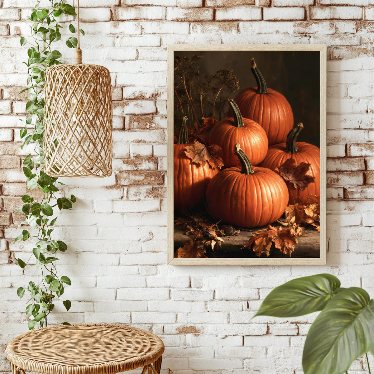 Herbstliche Kürbisse Poster – Raumansicht 1