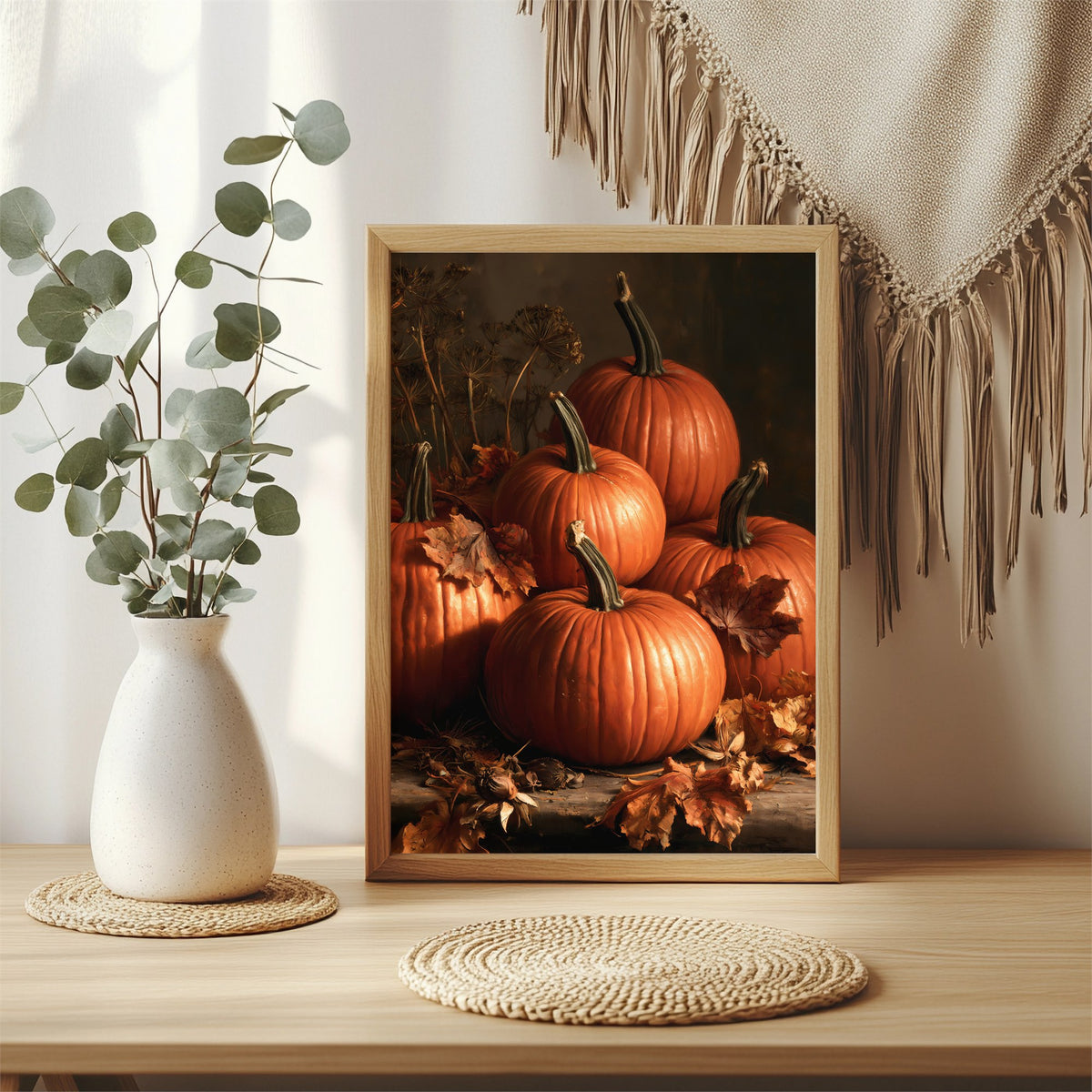 Herbstliche Kürbisse Poster – Raumansicht 3