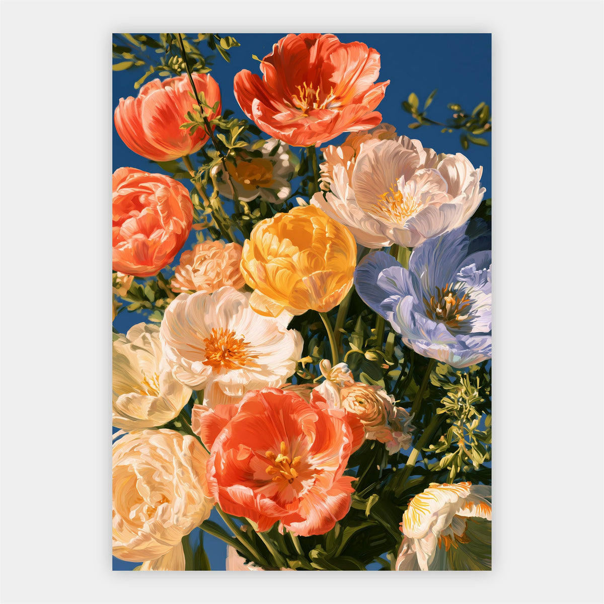 Frühlingsblumenstrauß Poster – Freisteller