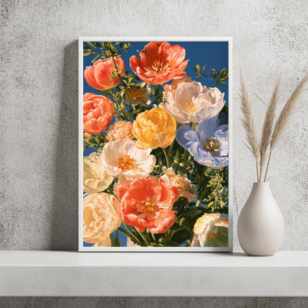 Frühlingsblumenstrauß Poster – Raumansicht 2