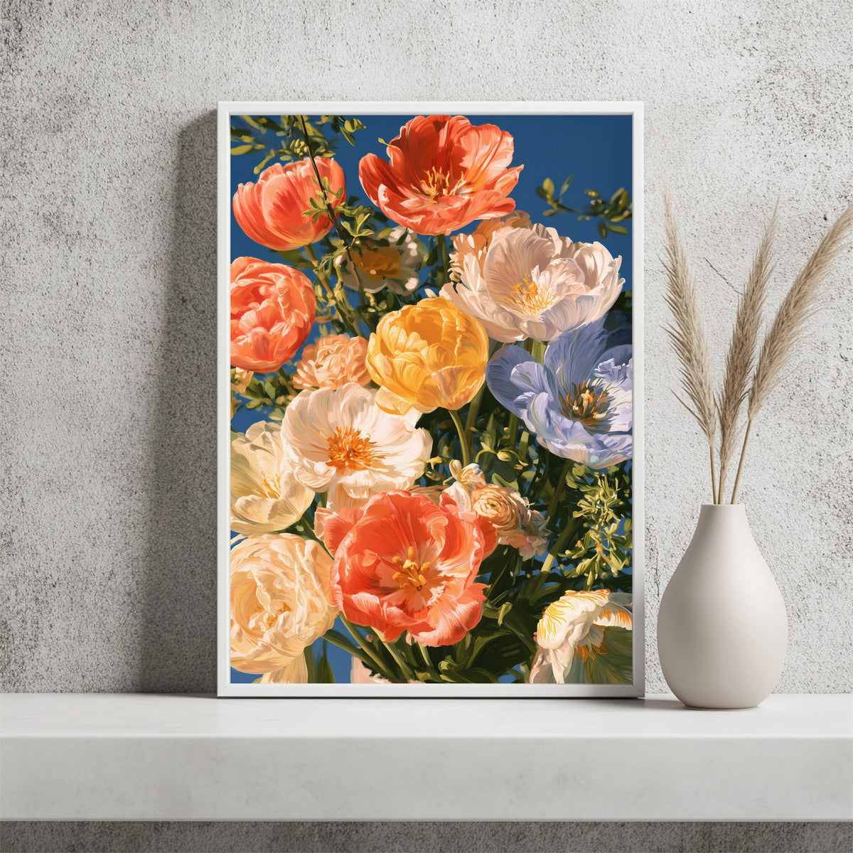 Frühlingsblumenstrauß Poster – Raumansicht 2