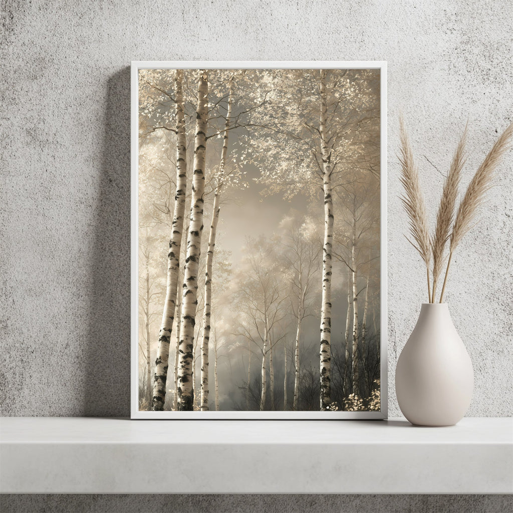 Heller Birkenwald Poster – Raumansicht 2