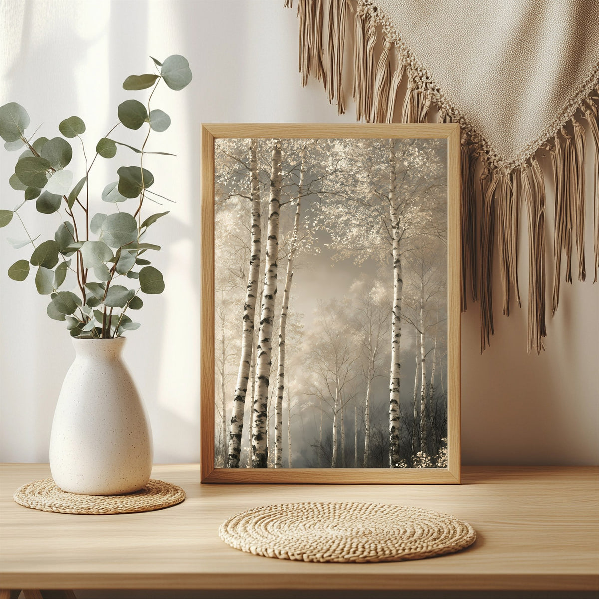 Heller Birkenwald Poster – Raumansicht 3