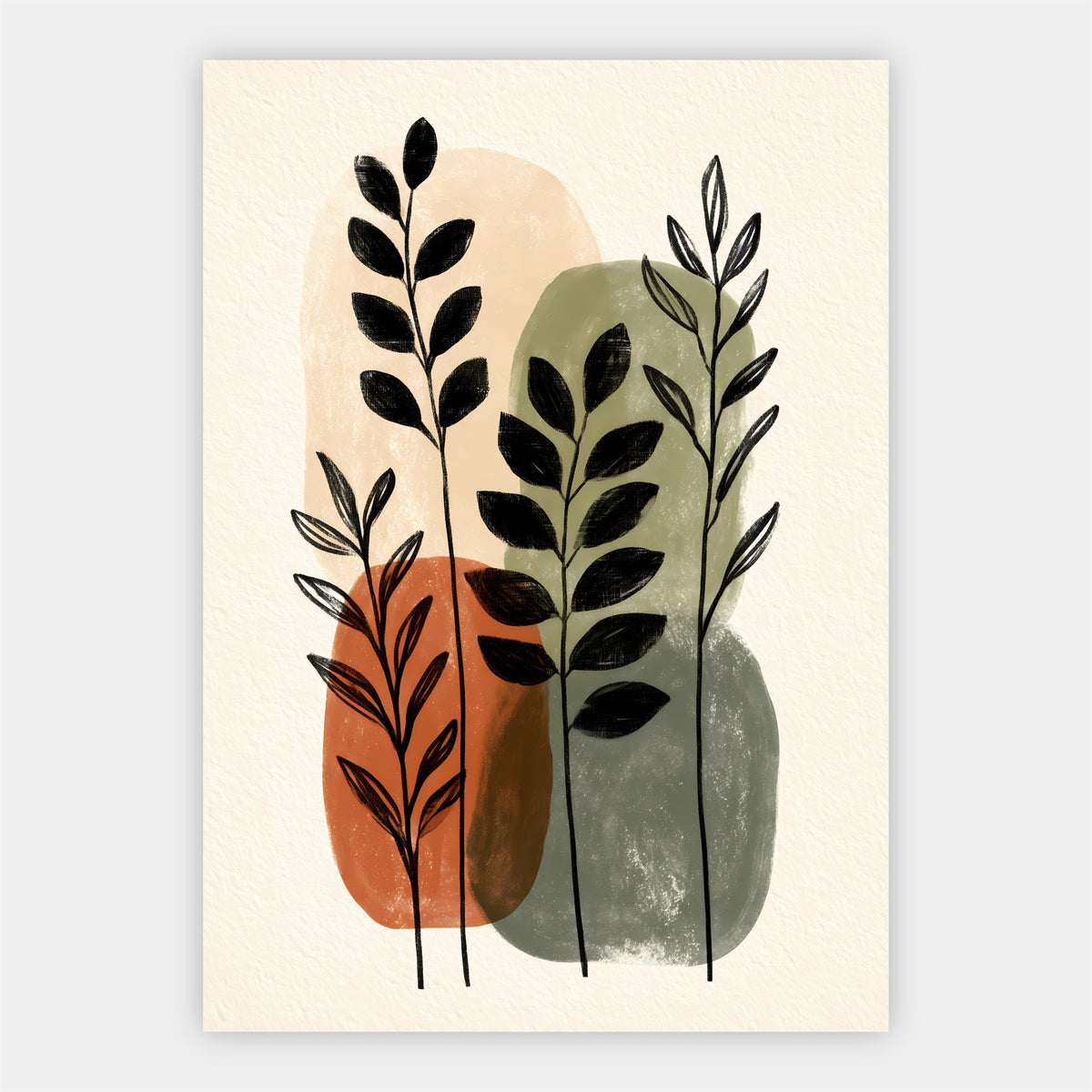 Minimalistische Blätter Poster – Freisteller