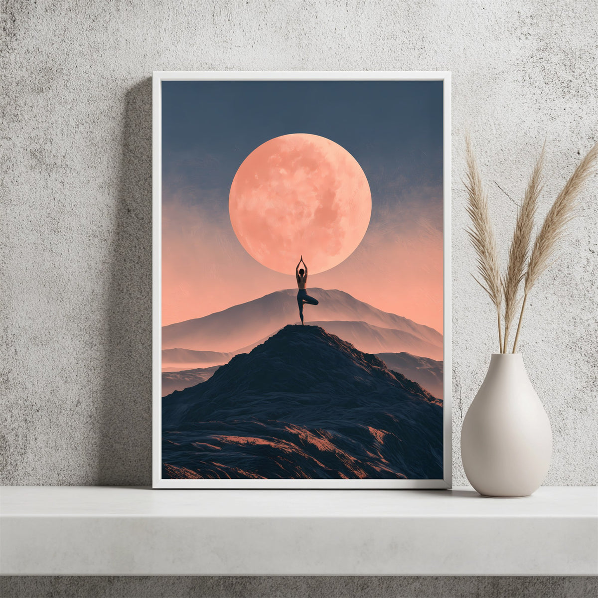 Yoga unter dem Vollmond Poster – Raumansicht 2