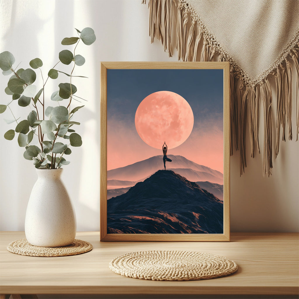 Yoga unter dem Vollmond Poster – Raumansicht 3