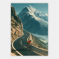 Radsport in den Bergen Poster – Freisteller