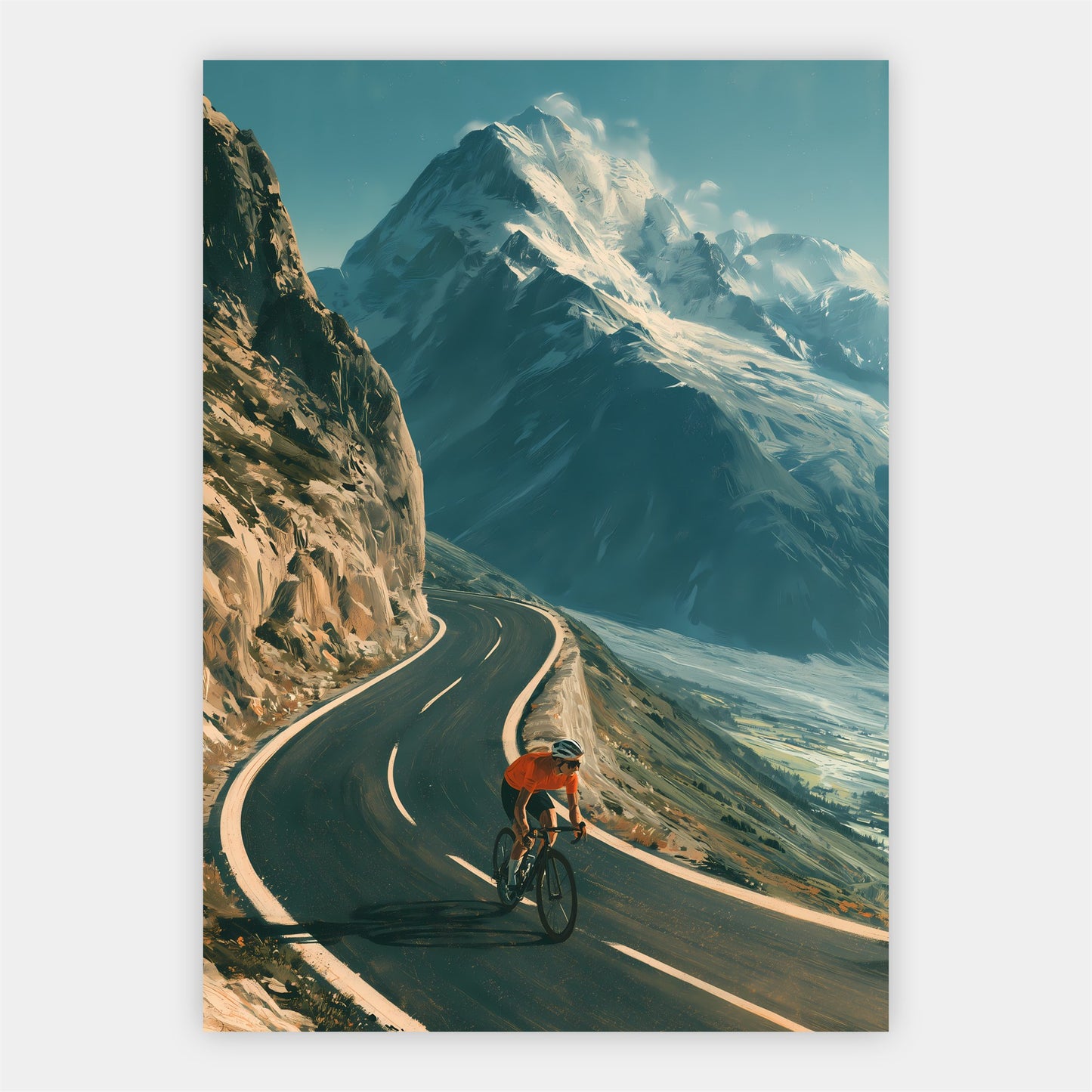 Radsport in den Bergen Poster – Freisteller