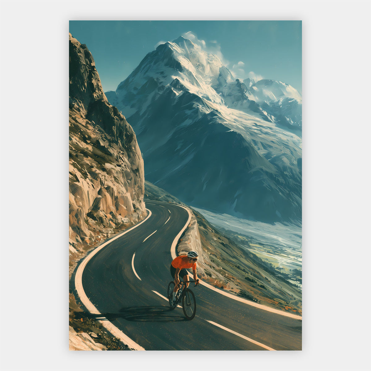 Radsport in den Bergen Poster – Freisteller