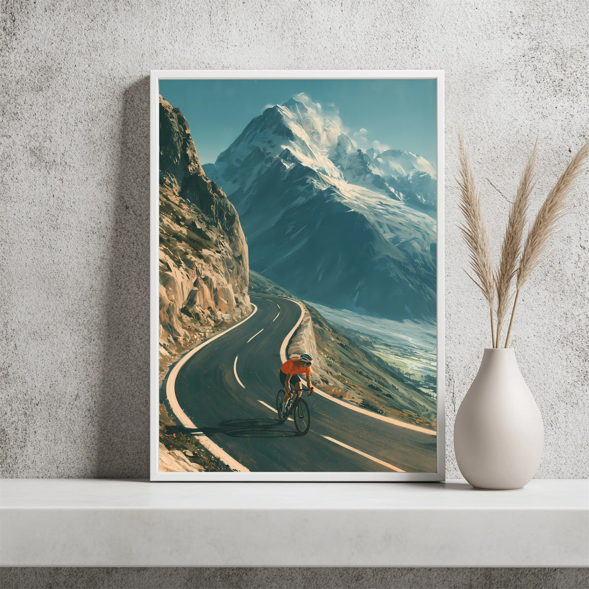 Radsport in den Bergen Poster – Raumansicht 2